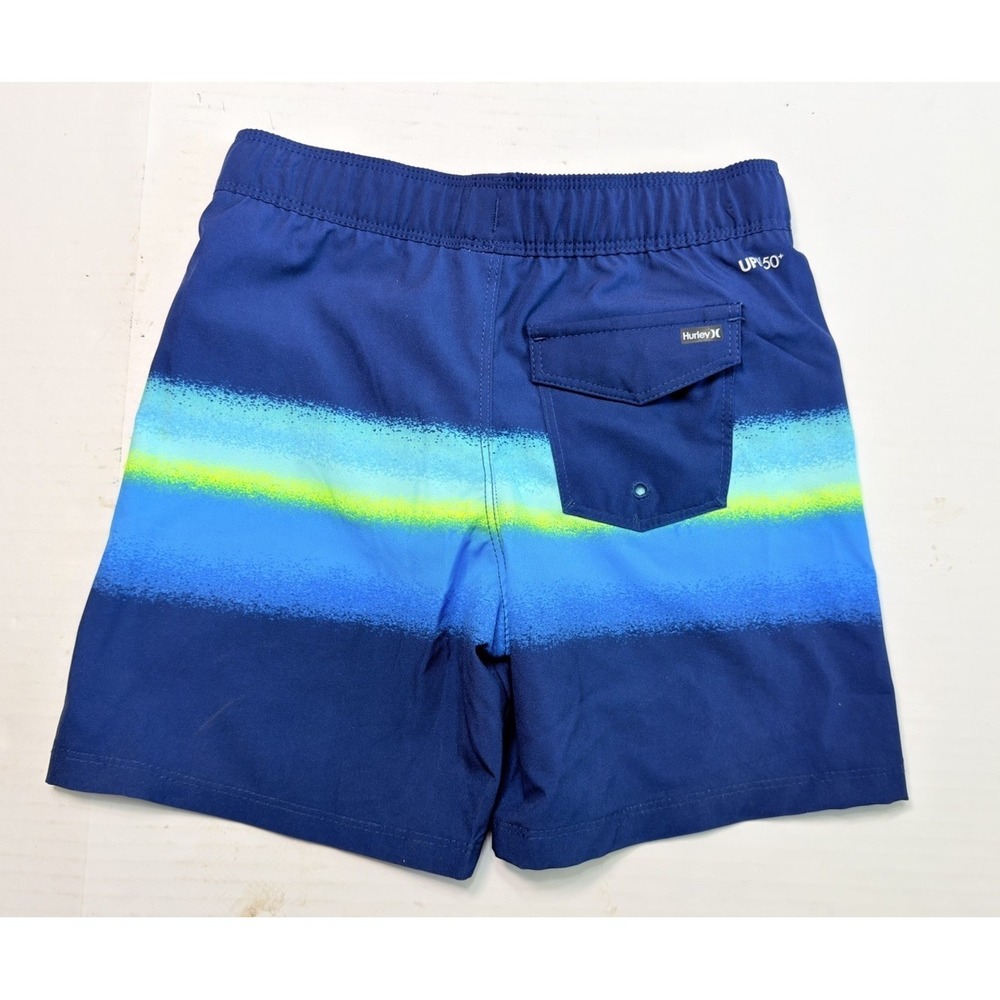 NWT Hurley Boys 5/6 Board Shorts Blue UPF 50+ Swim Trunks Surf Beach - Picture 2 of 6